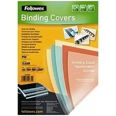 Image de Fellowes Deckblätter PVC A4 180g transparent 100PK