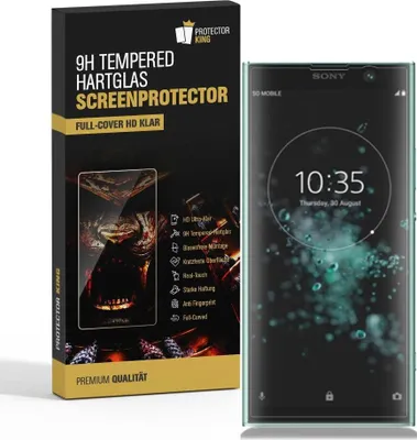 Produktbild von 4x 9H Hartglas für Sony Xperia XA2 Plus FULL CURVED Panzerfolie Displayschutz KLAR Panzerglas Schutzglas Schutzfolie