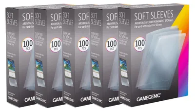 Produktbild von BUNDLE 5x 100 Gamegenic - Soft Sleeves 67x94mm Clear
