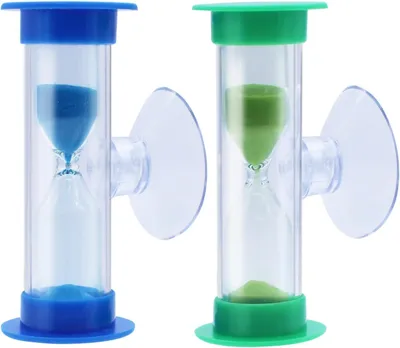 Produktbild von Sanduhren Set, 2-teilig, 2 und 3 Minuten, mit Saugnapf, für Kinder und Küche