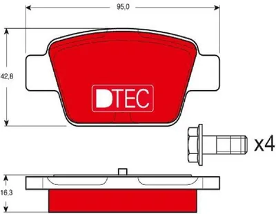 Immagine prodotto di Dtec Belagsatz Ha Per Fiat Bravo Ii (19