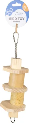 Image de Jouet pour oiseaux Duvo+ Brainy Bambou avec pendentif, taille : S