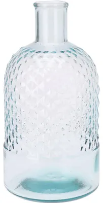 Produktbild von Blumenvase aus recyceltem Glas, Flasche, 23 cm