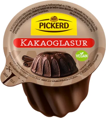 Produktbild von Pickerd Kakaoglasur im Gugelhupf Förmchen Kuchenglasur 150g 5er Pack