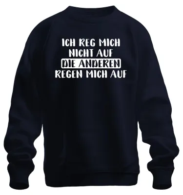 Zdjęcie produktu dla Nie jestem zdenerwowany Sarkastyczne Śmieszne Powiedzenie Humor Uni Bluza Pullover, Granatowy, L
