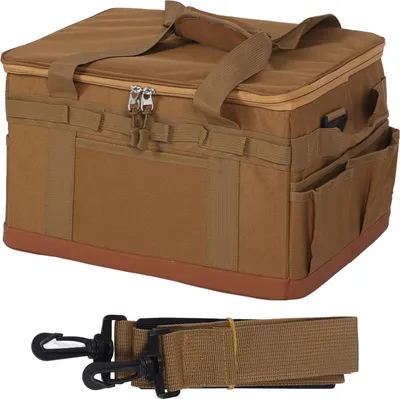 Zdjęcie produktu dla Wielofunkcyjna, lekka, składana torba kempingowa o dużej pojemności z uchwytami 30l Khaki