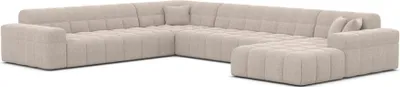 Produktbild von Strukturstoff U-Form XXL Wohnlandschaft Nivara Beige Rechts