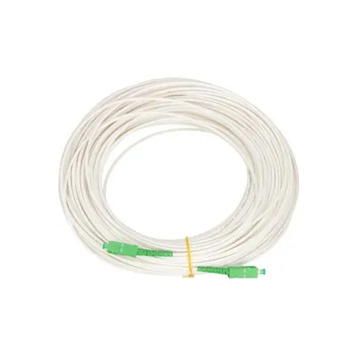 Produktbild von Extralink Patchkabel SC/APC-SC/APC LSZH, Einzelmodus, Simplex, G.657A1, 3 mm, 60 m, weiß, 60 m, FTTH, G.657.A1, SC, SC