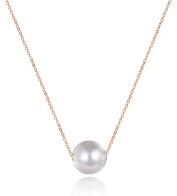 Produktbild von Choker Halskette mit Süßwasser Zuchtperle 925 Sterling Silber 6mm/8mm für Damen Mädchen