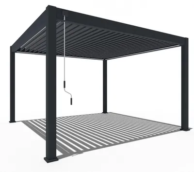 Immagine prodotto di Pergola Weide Deluxe Plus interamente in alluminio 4x4 m con tetto a lamelle, autoportante, antracite