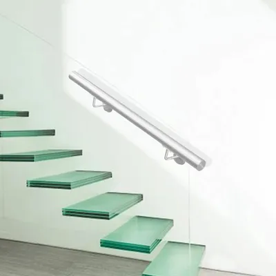 Produktbild von Edelstahl Handlauf Treppengeländer Geländer für Treppe Wandhandlauf Wand Treppe seitliche Montage 40 cm V2Aox