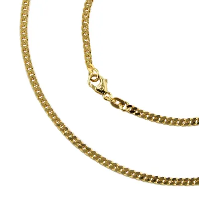 Produktbild von Armband 2,4mm Flachpanzer glänzend 585 GOLD 18,5cm