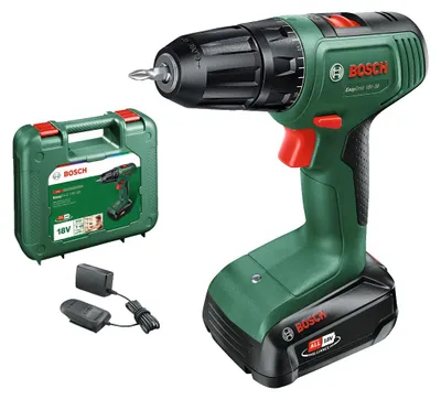 Image de Perceuse-visseuse sans fil 18V-40 - BOSCH VERT - avec une batterie 18V 2Ah - chargeur - coffret - 06039D8003