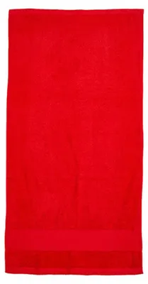 Image de Fair Towel - Serviette de bain « Cozy », coton issu de l'agriculture biologique LT4155 (taille unique) (rouge)