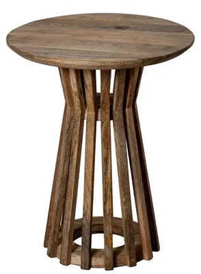 Beistelltisch Holz Palillen-Gestell Natur 46x46x56 cm