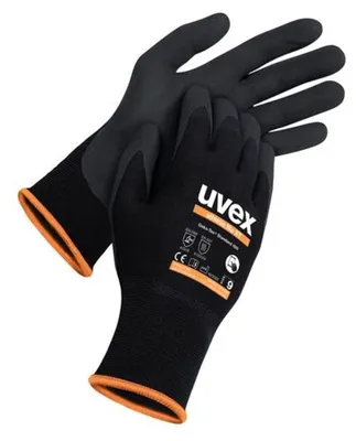 Productafbeelding van uvex athletic lite xt montagemokhandschoenen, touchscreenbestendig - 10 paar, zwart/oranje, maat 8