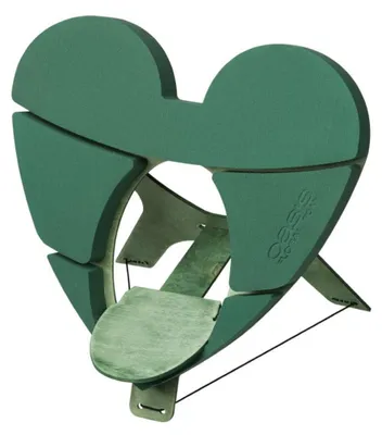 Produktbild von OASIS® BIOLINE® Urnenherz klein 46 x 46,5 x 4 cm – Frischblumen-Steckschaum