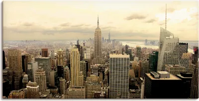 Produktbild von ARTland Leinwandbild Skyline Manhattan - New York Größe: 40x20 cm