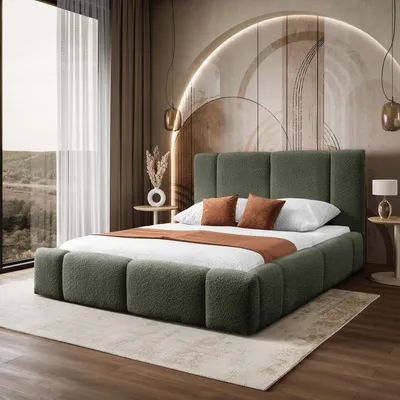 Productafbeelding van Gestoffeerd bed ELENA met bedlade, 34 lattenbodem, 180x200 cm, Anthology 12
