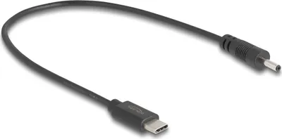 Produktbild von Delock - Stromkabel - 24 pin USB-C (M) zu Gleichstromstecker 3,0 x 1,1 mm (M) - 5 V - 27 cm - Schwarz