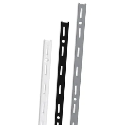 Produktbild von 10er Set Wandschienen 1-reihig Raster 50 mm, Farbe:Schwarz, Abmessung:100 cm