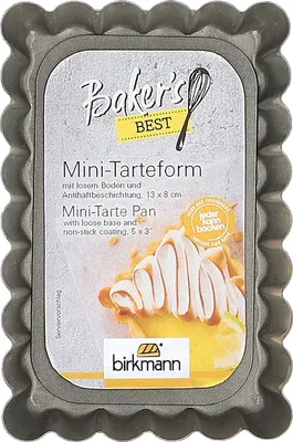 Produktbild von BIRKMANN Mini-Tarteform, eckig L 13 x B 8 x H 2 cm, mit Hebeboden, PFOA-frei, Antihaftbeschichtung &
