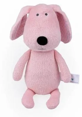 Image de Tulimy Chien en peluche rose 28 cm - Un compagnon tout doux