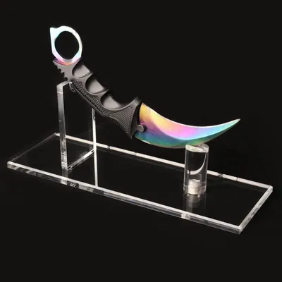 Messerständer Acryl 360°-Display transparent-schwarz 1 St.