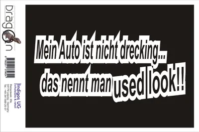 Produktbild von Aufkleber / Autoaufkleber - JDM / Die cut / Auto / OEM - Mein auto ist nicht dreckig - 210x100mm pink - Heckscheibe / Heckscheibenaufkleber