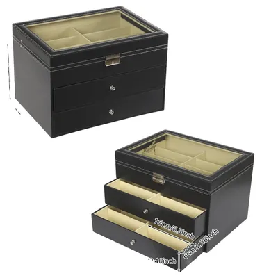 Immagine prodotto di Custodia per occhiali, 24 scomparti, design resistente, grande, colore nero