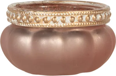 Obrázok produktu pre Držiak na čajovú sviečku Clayre & Eef Ø 6x4 cm Ružové sklo