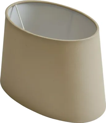 Produktbild von Lampenschirm Samtoptik | Beige | Oval | H17 x B19 X L 26 | Polyester