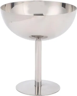 Productafbeelding van IJsbeker met voet, vaatwasmachinebestendig, dessertbeker van roestvrij staal 304, geschikt voor cocktails, salades en fruit