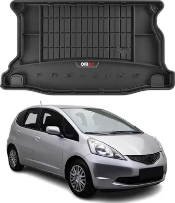 Image de OMAC Bac de coffre en caoutchouc pour Honda Jazz 2008-2014 TPE Bac de coffre noir