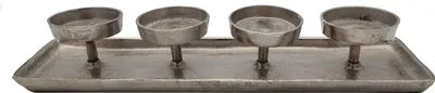 Produktbild von Aluminium Kerzenhalter für 4 Kerzen - ca. 44 cm - Advents Kerzen Halter