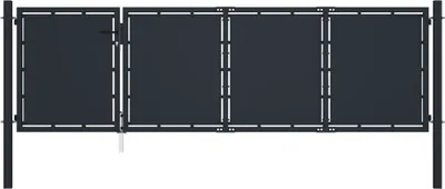 Obrázok produktu pre The Living Store Záhradná brána oceľová 350 x 100 cm antracitová