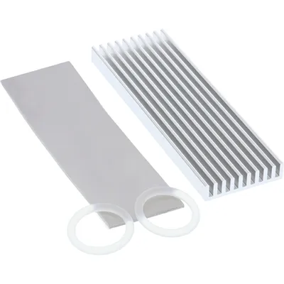 Produktbild von InLine® M.2 SSD Kühlkörper, passiv, Kühlrippen, silber