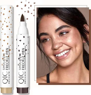 Produktbild von Sommersprossen Stift, Soft Dot Pen, wasserdicht, langlebig, hellbraun & dunkelbraun