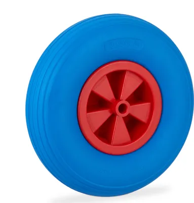 Produktbild von relaxdays Schubkarrenrad 3.50-6 in Blau/Rot