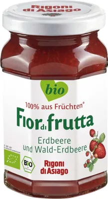 Produktbild von Rigoni di Asiago Fruchtaufstrich Erdbeeren-Walderdbeere 250g (bio)