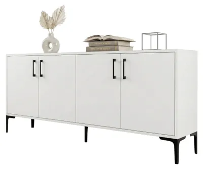 Produktbild von Pollein - Sideboard, 180x35x78h cm weiß, 2 Fächer