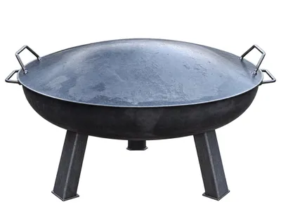 Produktbild von Feuerschale 80 cm mit Deckel 800 mm Grillschale Feuertonne, KI-generiertes Bild