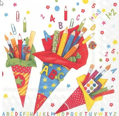 Produktbild von Servietten 33x33 cm - START OF SCHOOL