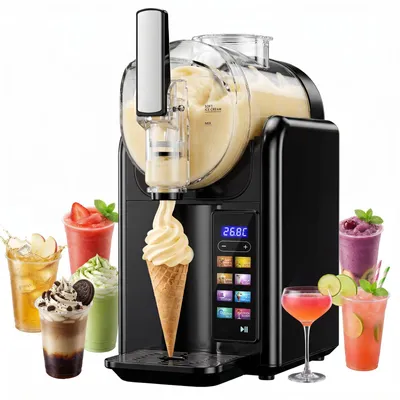 Slush-Maschine 2 l, 7-in-1 Granitmaschine, LED-Display, Selbstreinigung