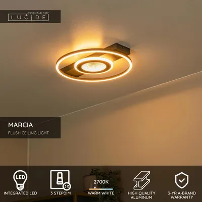 Immagine prodotto di MARCIA - Plafoniera a soffitto – LED 3 StepDim – 1x32W 2700K – nera | Essential
