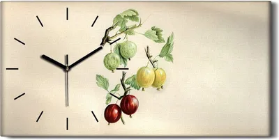 Produktbild von Wandbild Leinwand Bilder mit Uhr Geräuschlos 60x30 Gemälde Früchte Trauben Kunst - schwarze Hände