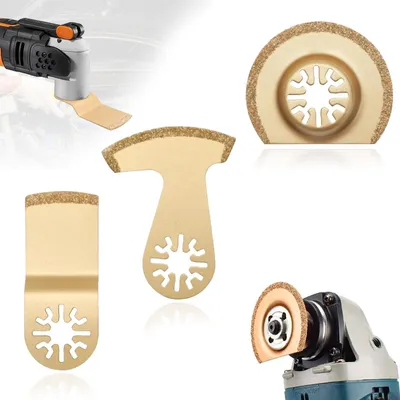 Produktbild von 3 Stück Oszillierende Sägeblätter - Zubehör für Multitool und Mörtelentfernung