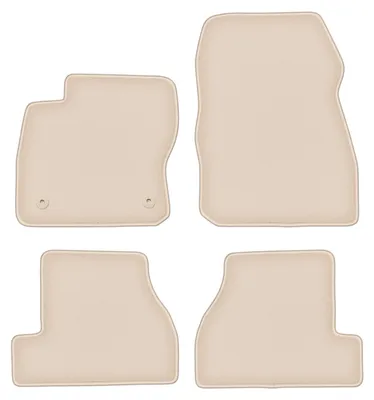 Produktbild von DURBAN Beige Velours-Fußmatten-Set für Ford Focus MK3 USA Limousine, Kombi (2010-2019)