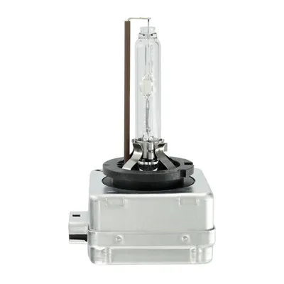 A close-up studio shot of a car headlight bulb.