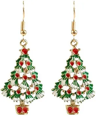 Produktbild von Feelfly Weihnachts-Ohrringe mit Glöckchen, 1 Paar Weihnachtsohrringe, süße Weihn